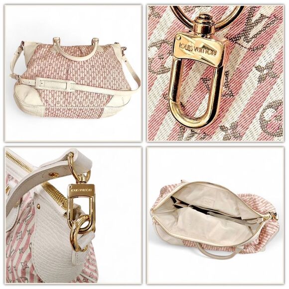 Louis Vuitton Monogram Mini Lin Croisette Marina PM Handbag 2 Way Rouge Pink - Picture 8 of 16